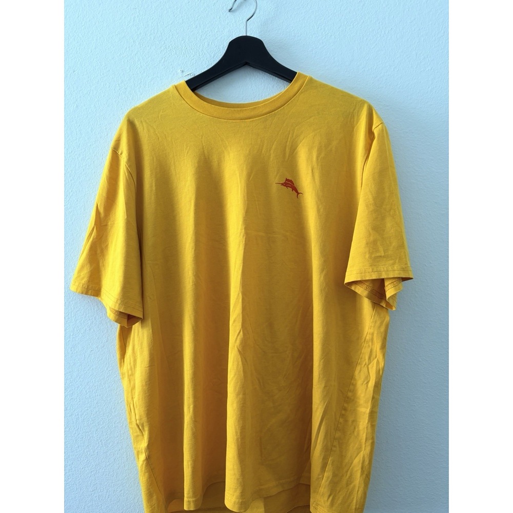 Tommy Bahama "Hazy Conditions" men's yellow graphic t-shirt. XL - Picture 3 of 8